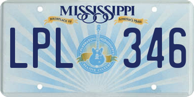 MS license plate LPL346