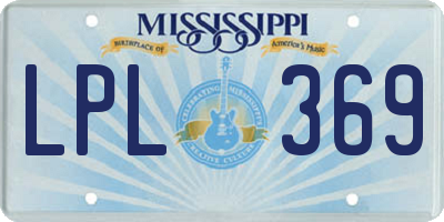 MS license plate LPL369