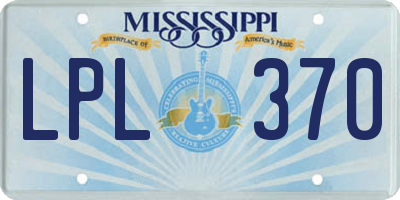 MS license plate LPL370