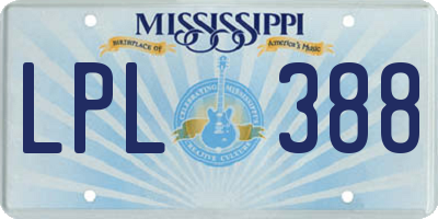 MS license plate LPL388
