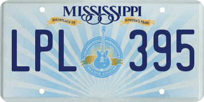 MS license plate LPL395