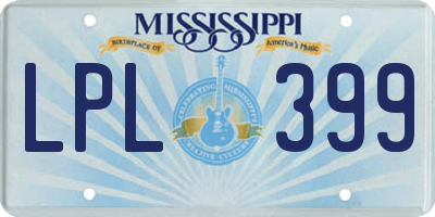 MS license plate LPL399