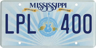 MS license plate LPL400