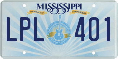 MS license plate LPL401