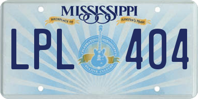 MS license plate LPL404
