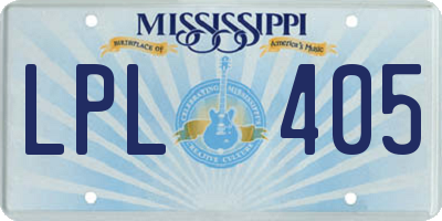 MS license plate LPL405