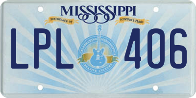 MS license plate LPL406