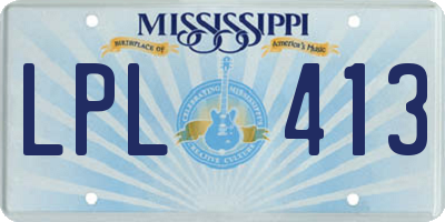 MS license plate LPL413