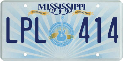 MS license plate LPL414