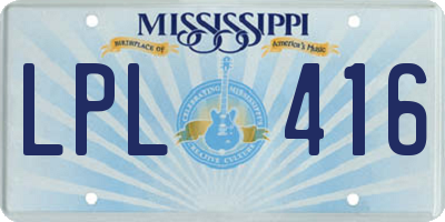 MS license plate LPL416