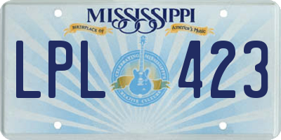 MS license plate LPL423