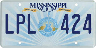 MS license plate LPL424