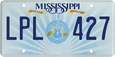 MS license plate LPL427