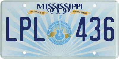 MS license plate LPL436