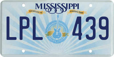 MS license plate LPL439