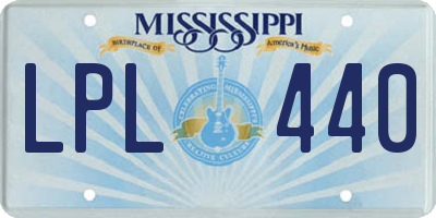 MS license plate LPL440
