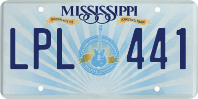 MS license plate LPL441