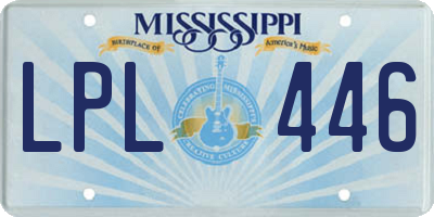 MS license plate LPL446