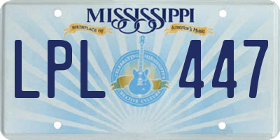 MS license plate LPL447