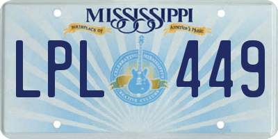 MS license plate LPL449