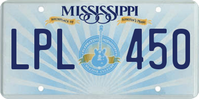 MS license plate LPL450