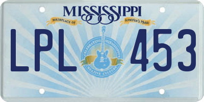 MS license plate LPL453