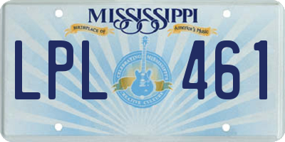 MS license plate LPL461