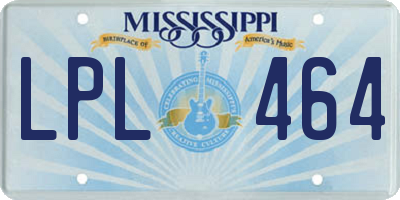 MS license plate LPL464