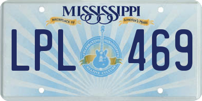 MS license plate LPL469