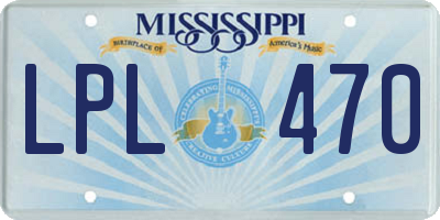 MS license plate LPL470