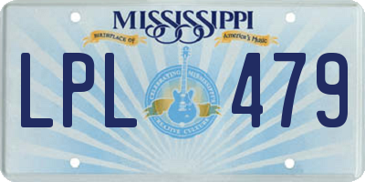 MS license plate LPL479
