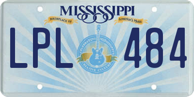 MS license plate LPL484