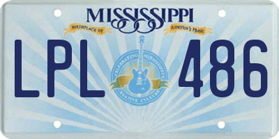 MS license plate LPL486