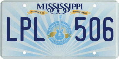 MS license plate LPL506