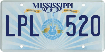 MS license plate LPL520
