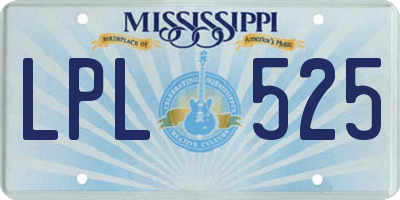 MS license plate LPL525