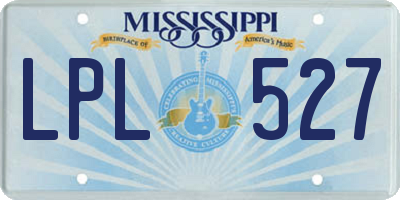 MS license plate LPL527