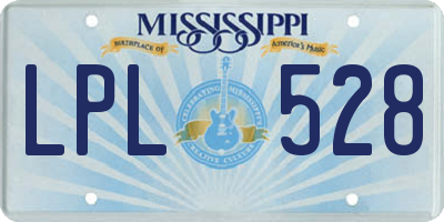 MS license plate LPL528