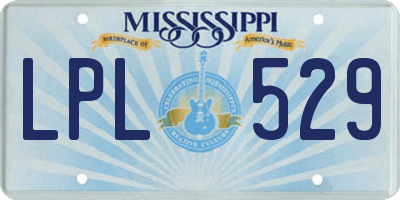 MS license plate LPL529