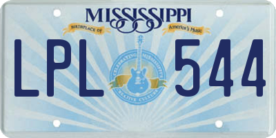 MS license plate LPL544