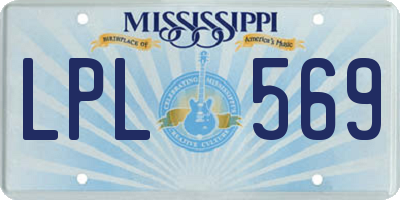 MS license plate LPL569