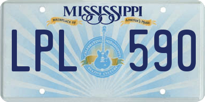 MS license plate LPL590