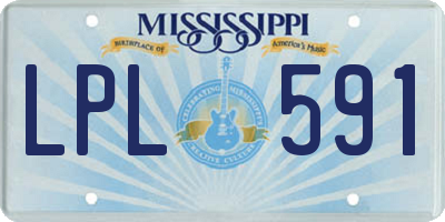 MS license plate LPL591