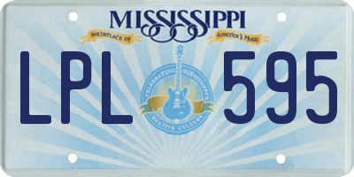 MS license plate LPL595