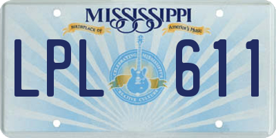 MS license plate LPL611