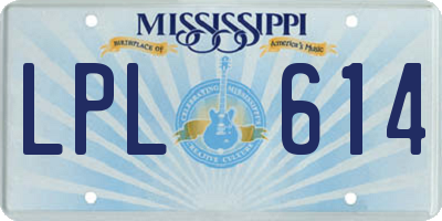 MS license plate LPL614