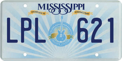 MS license plate LPL621