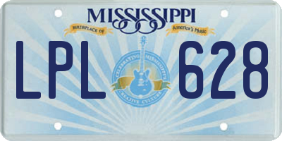 MS license plate LPL628
