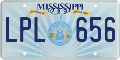 MS license plate LPL656