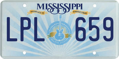 MS license plate LPL659